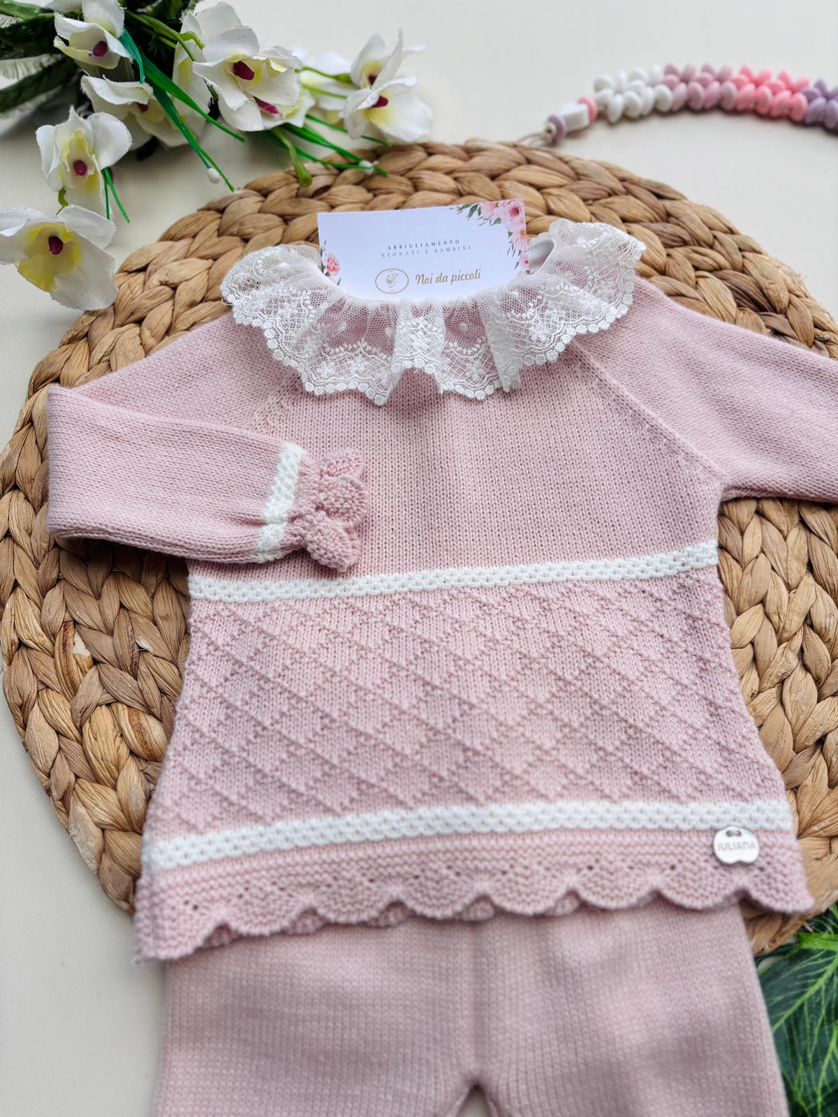 completo 3 pz FILATO CALDO ROSA