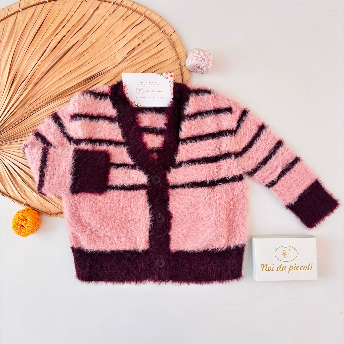 Cardigan IN FILATO CALDO ROSA