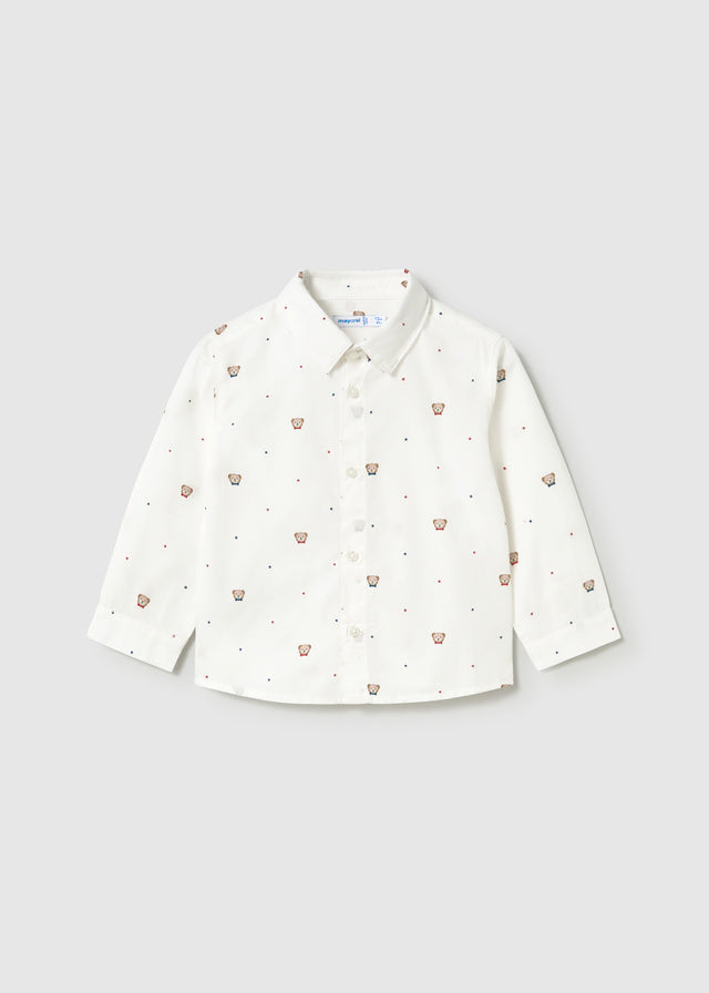 CAMICIA IN COTONE CALDO BIANCO
