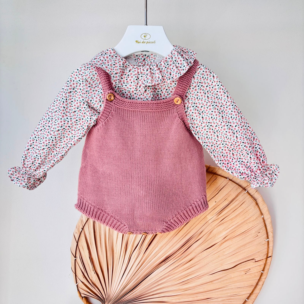 COMPLETO IN COTONE CALDO ROSA