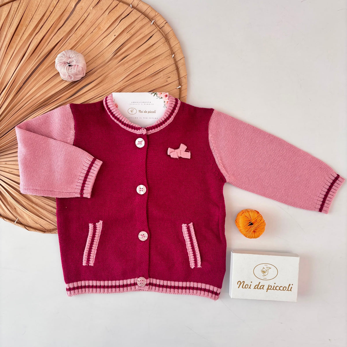 Cardigan IN COTONE CALDO FUCSIA