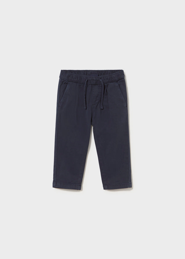 PANTALONE IN COTONE CALDO BLU