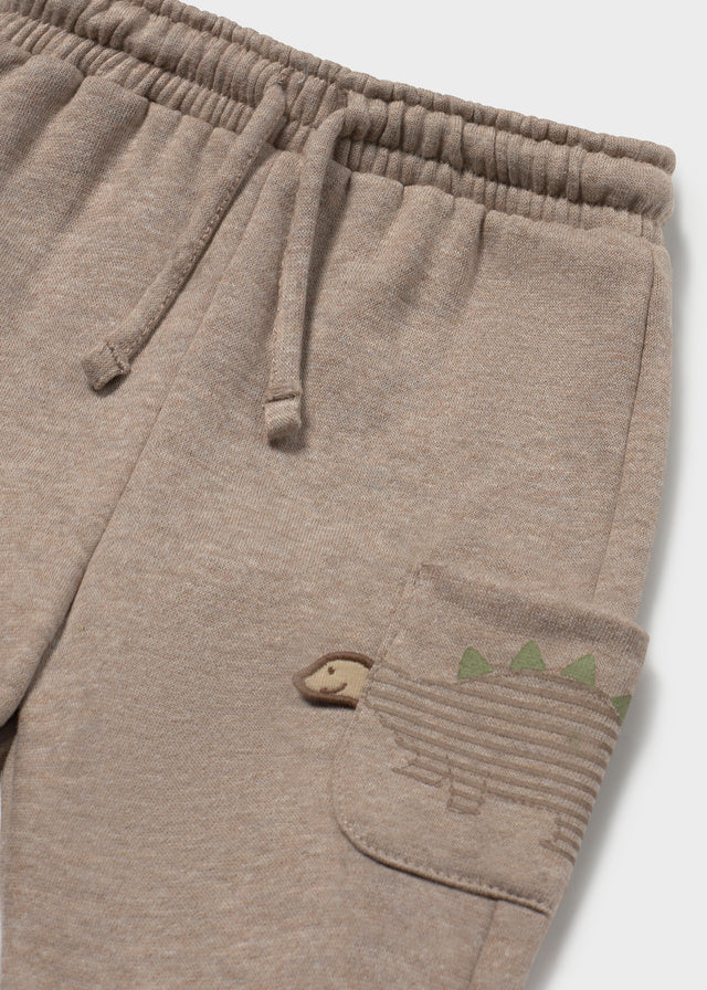 PANTALONE IN COTONE CALDO NOCCIOLA