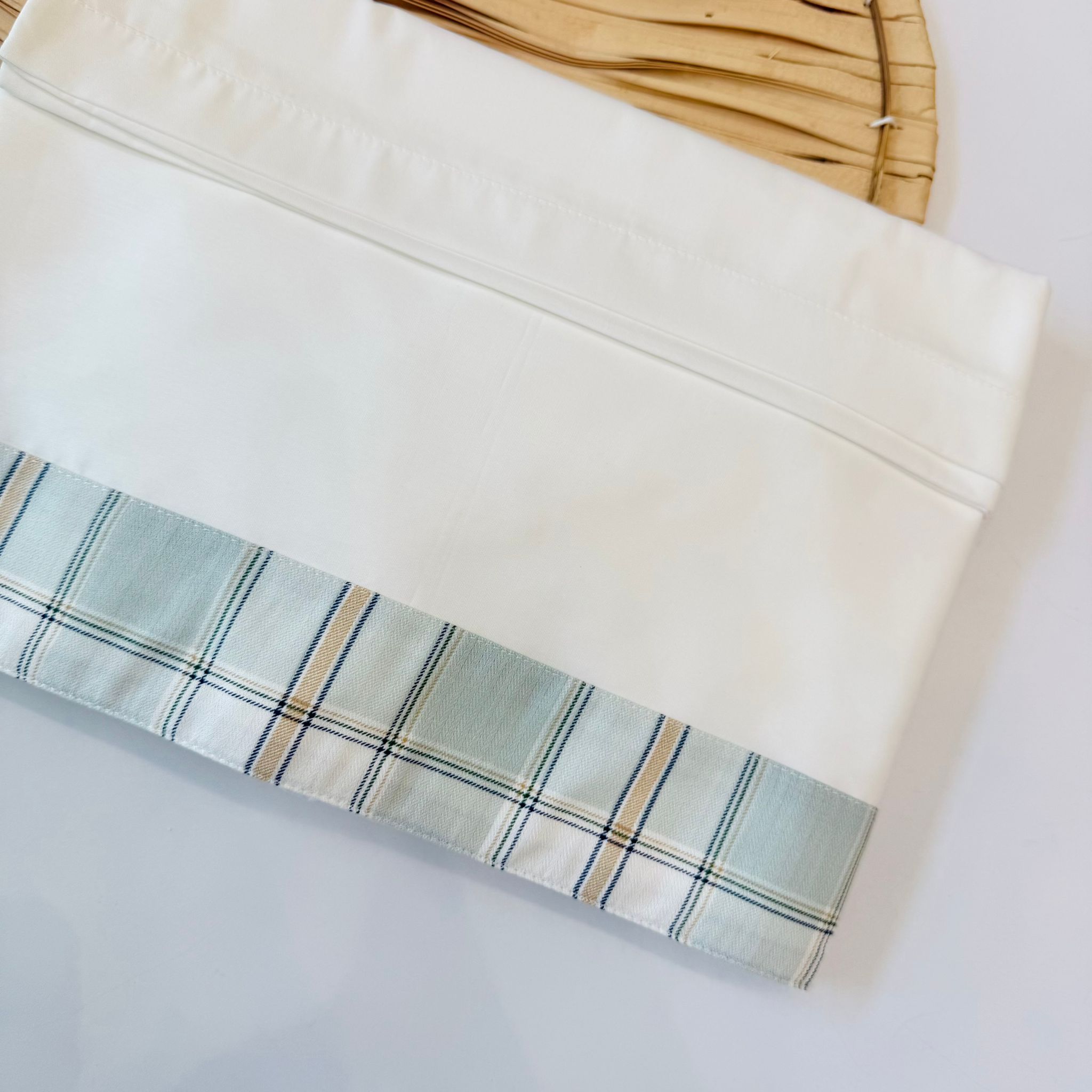 SET LENZUOLA 100 % COTONE VERDE QUADRETTI