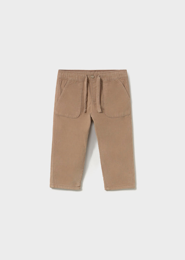 PANTALONE IN VELLUTO NOCCIOLA