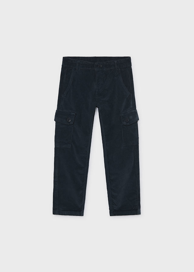 PANTALONE IN VELLUTO BLU
