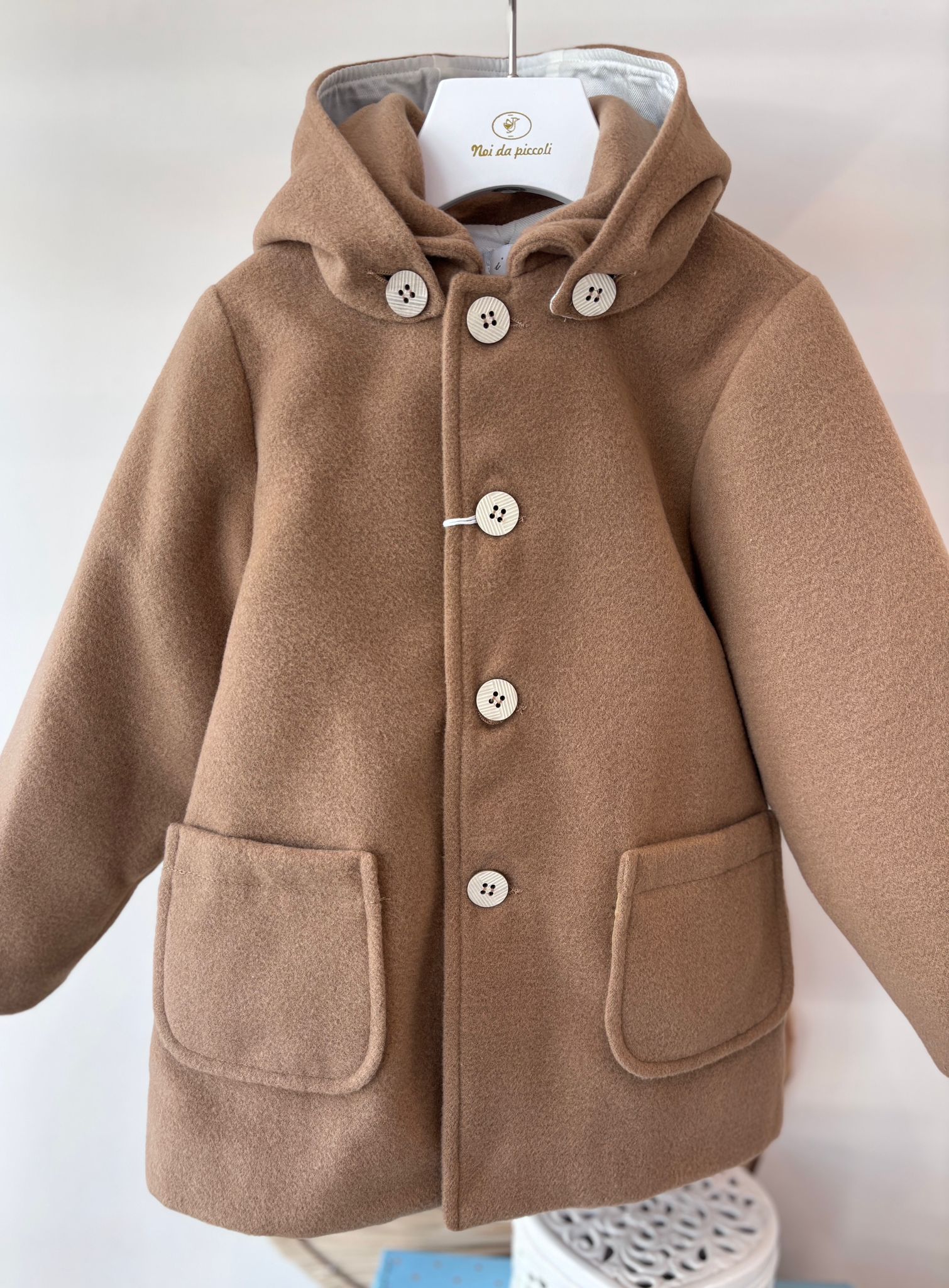 CAPPOTTO IN PANNO BEIGE CAMMELLO