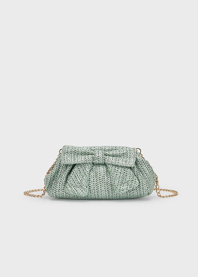 BORSA FIOCCO CON TRACOLLA VERDE
