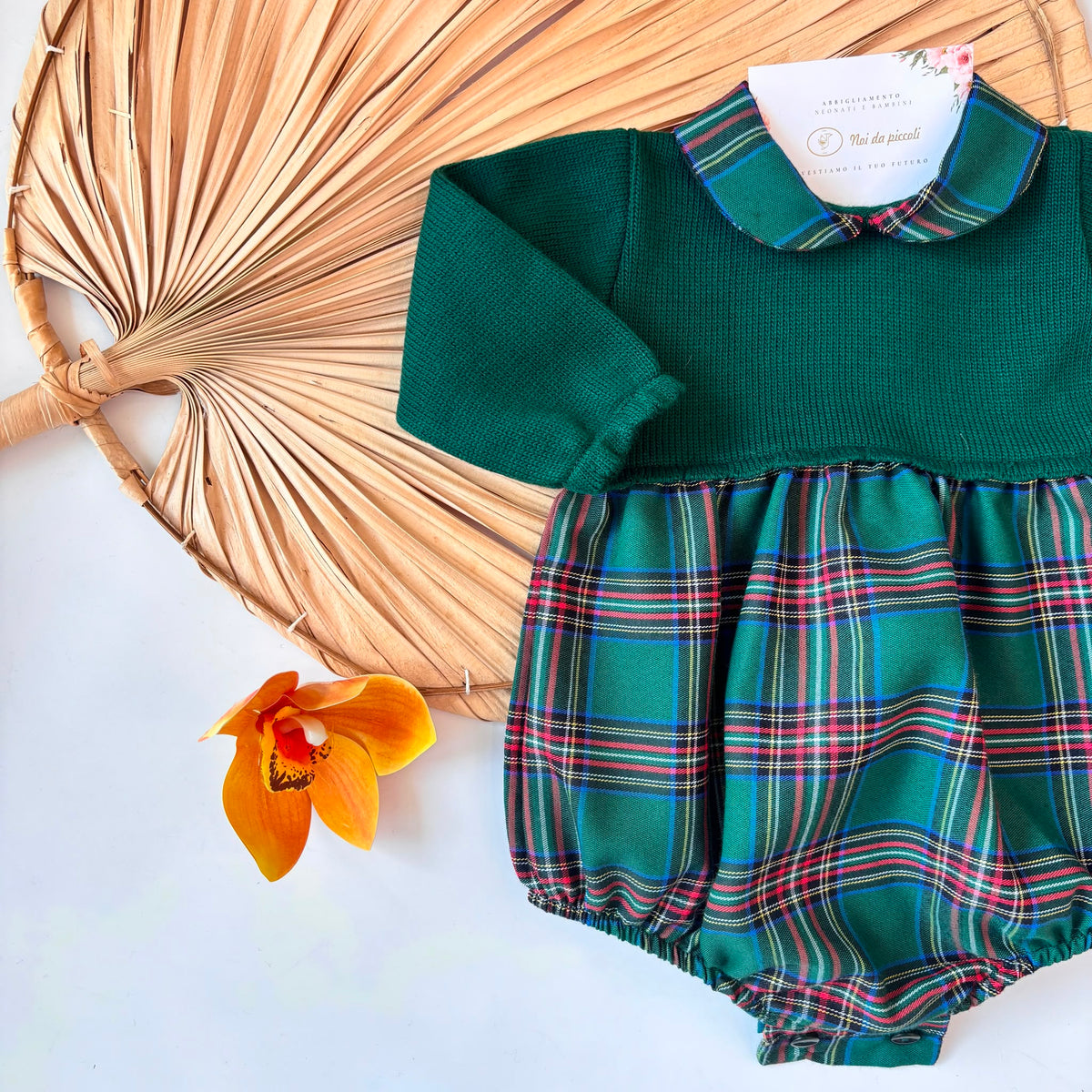 PAGLIACCETTO filato caldo e tartan VERDE