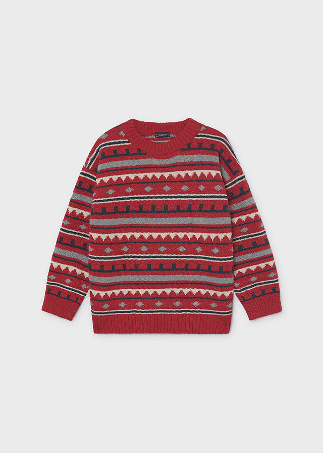 MAGLIONE IN FILATO CALDO ROSSO