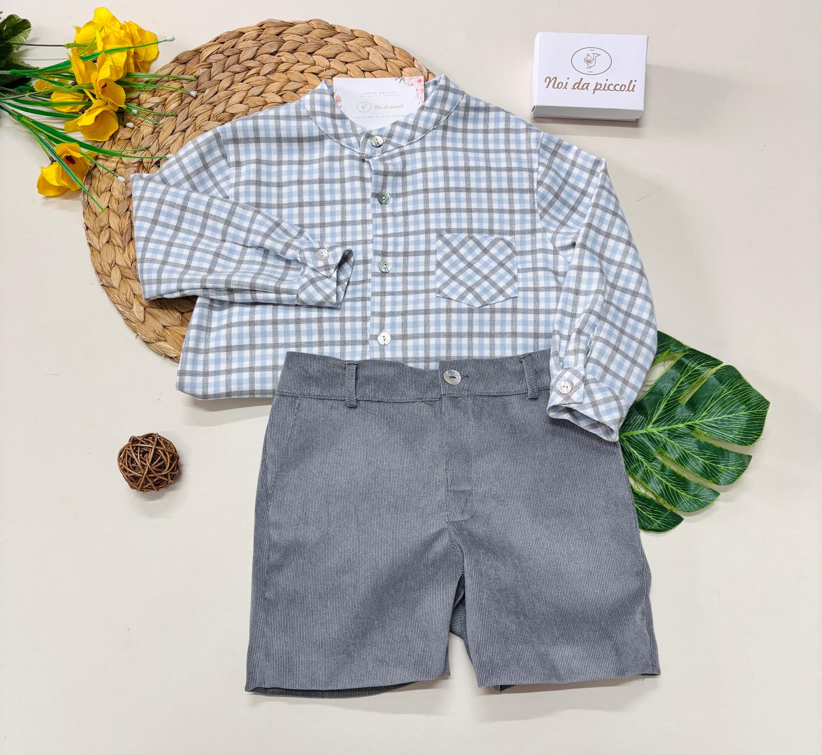 COMPLETO 2PZ COTONE CALDO GRIGIO
