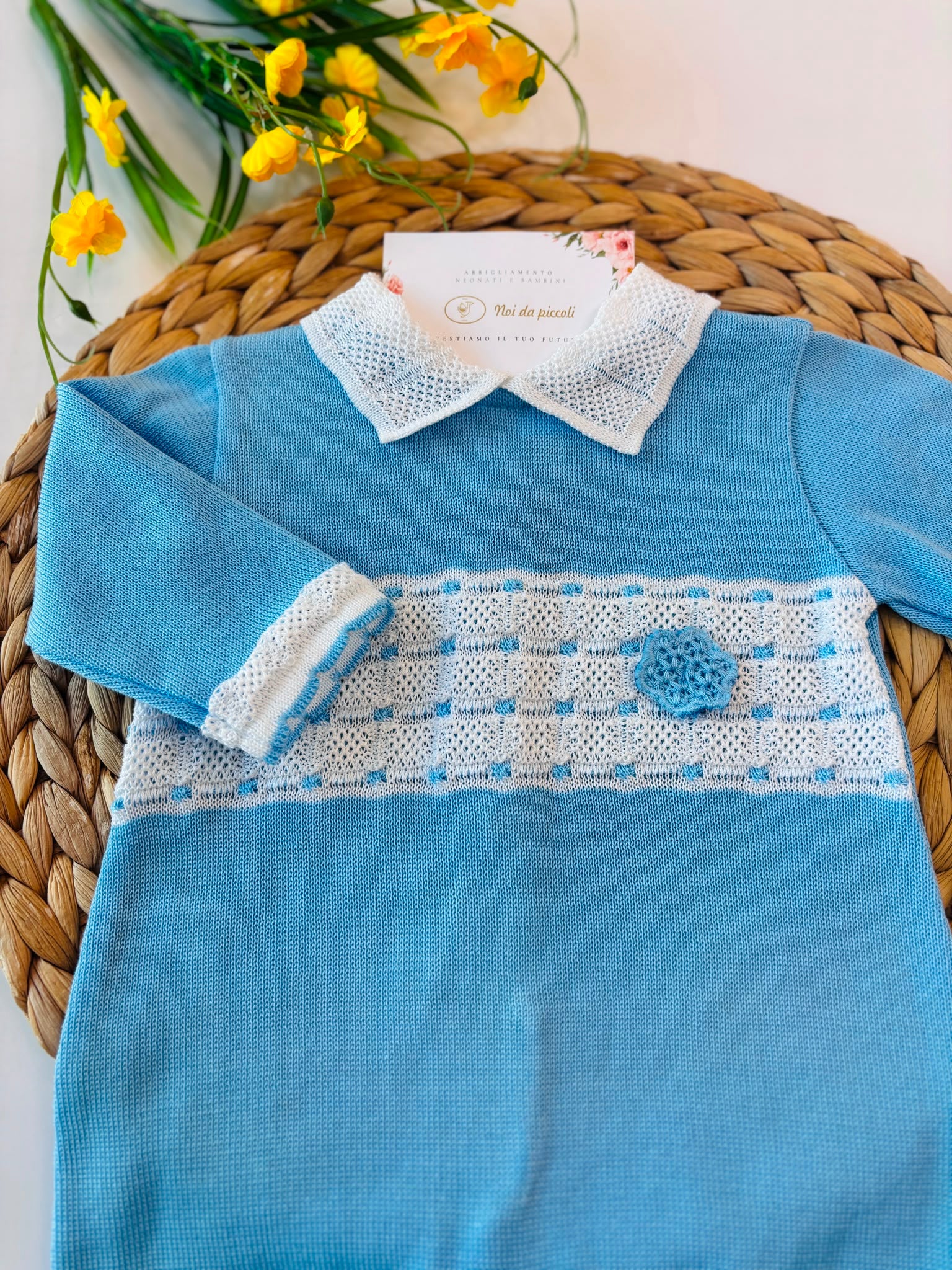 TUTINA 100% FILO DI COTONE CELESTE