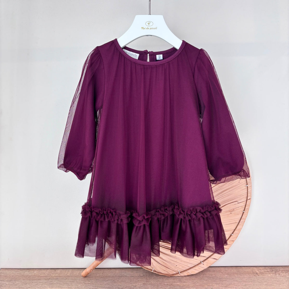 vestito IN TULLE PRUGNA