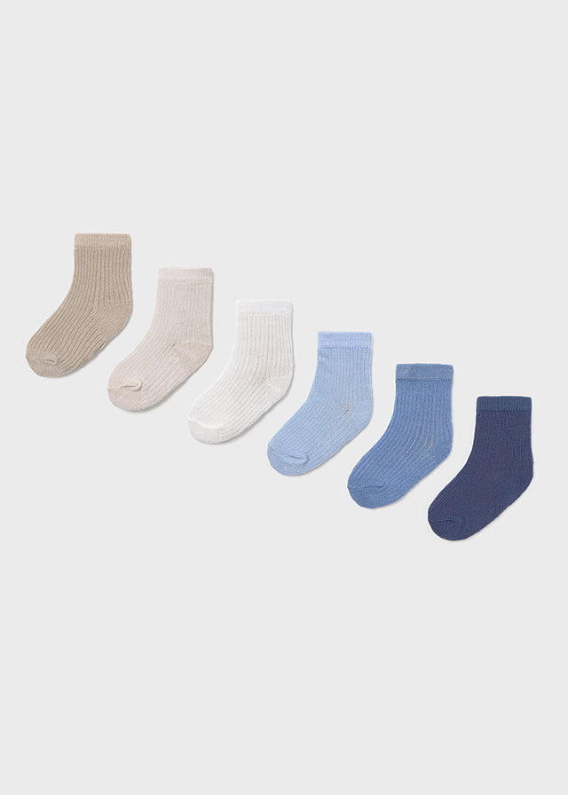 SET OF 6 PAIRS OF SOCKS - BLUE
