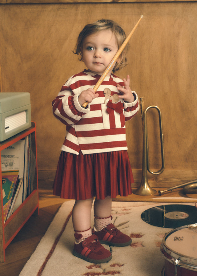 vestito IN COTONE CALDO ROSSO
