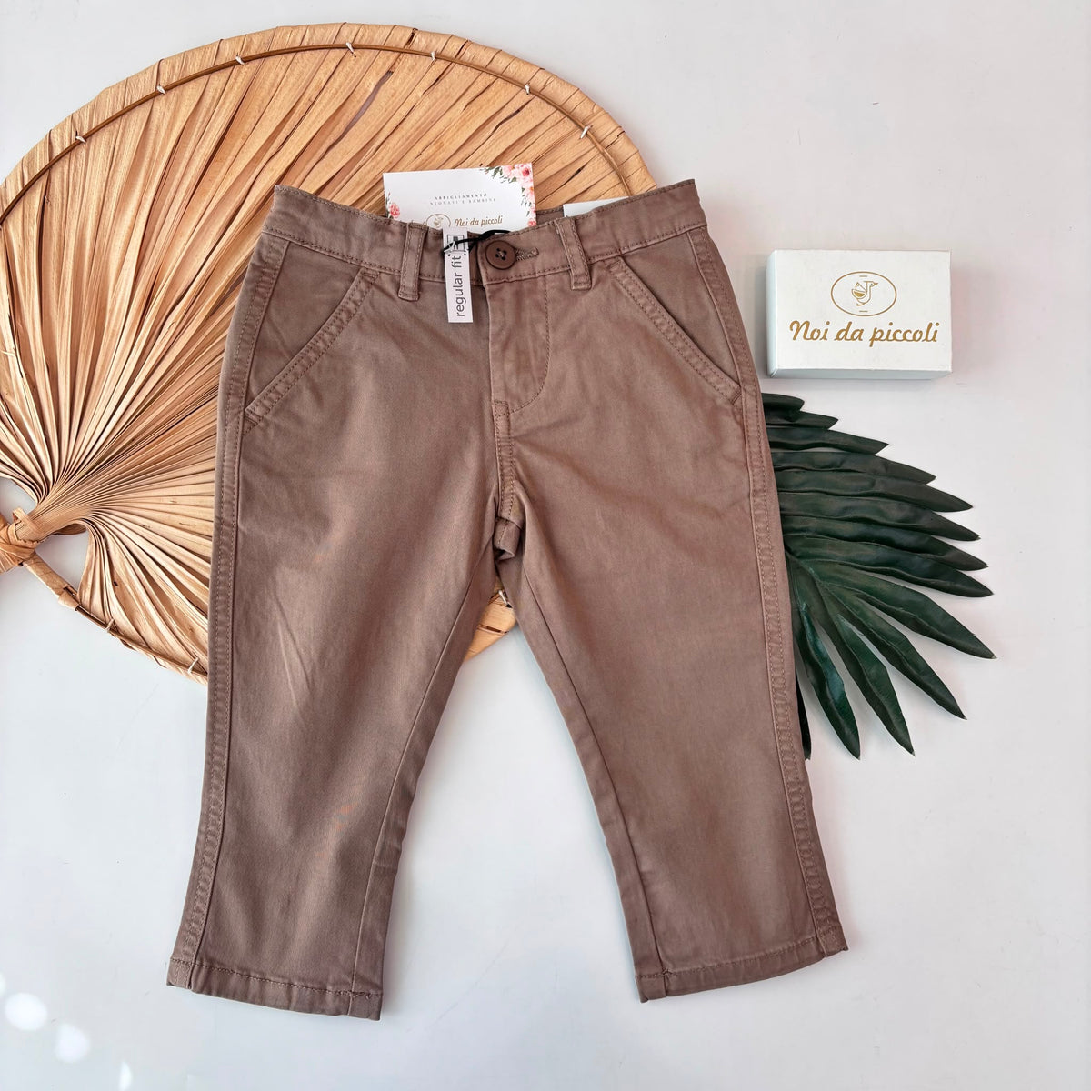 PANTALONE IN COTONE CALDO MARRONE