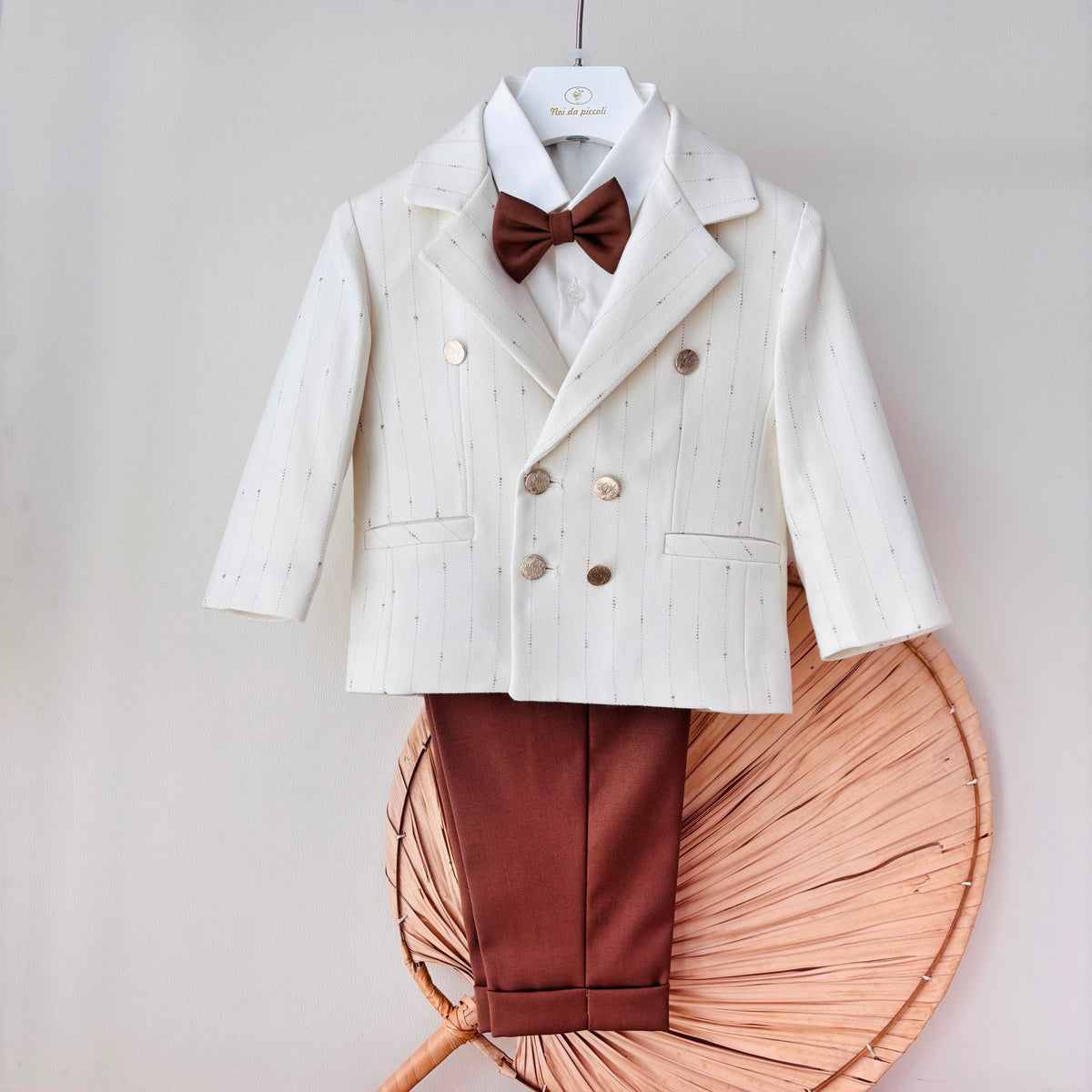COMPLETO CERIMONIALE CON GIACCA DOPPIOPETTO BEIGE