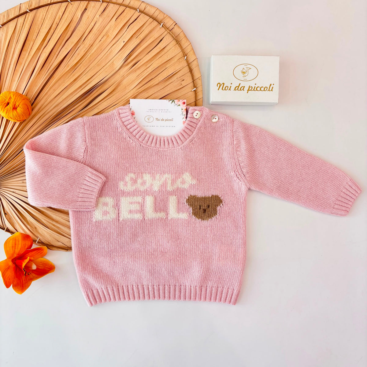 MAGLIONCINO sono bello in lana e cashmere ROSA