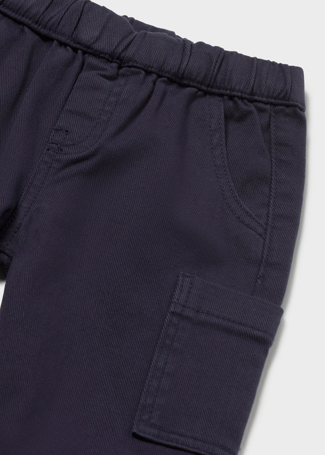 PANTALONE IN COTONE CALDO BLU