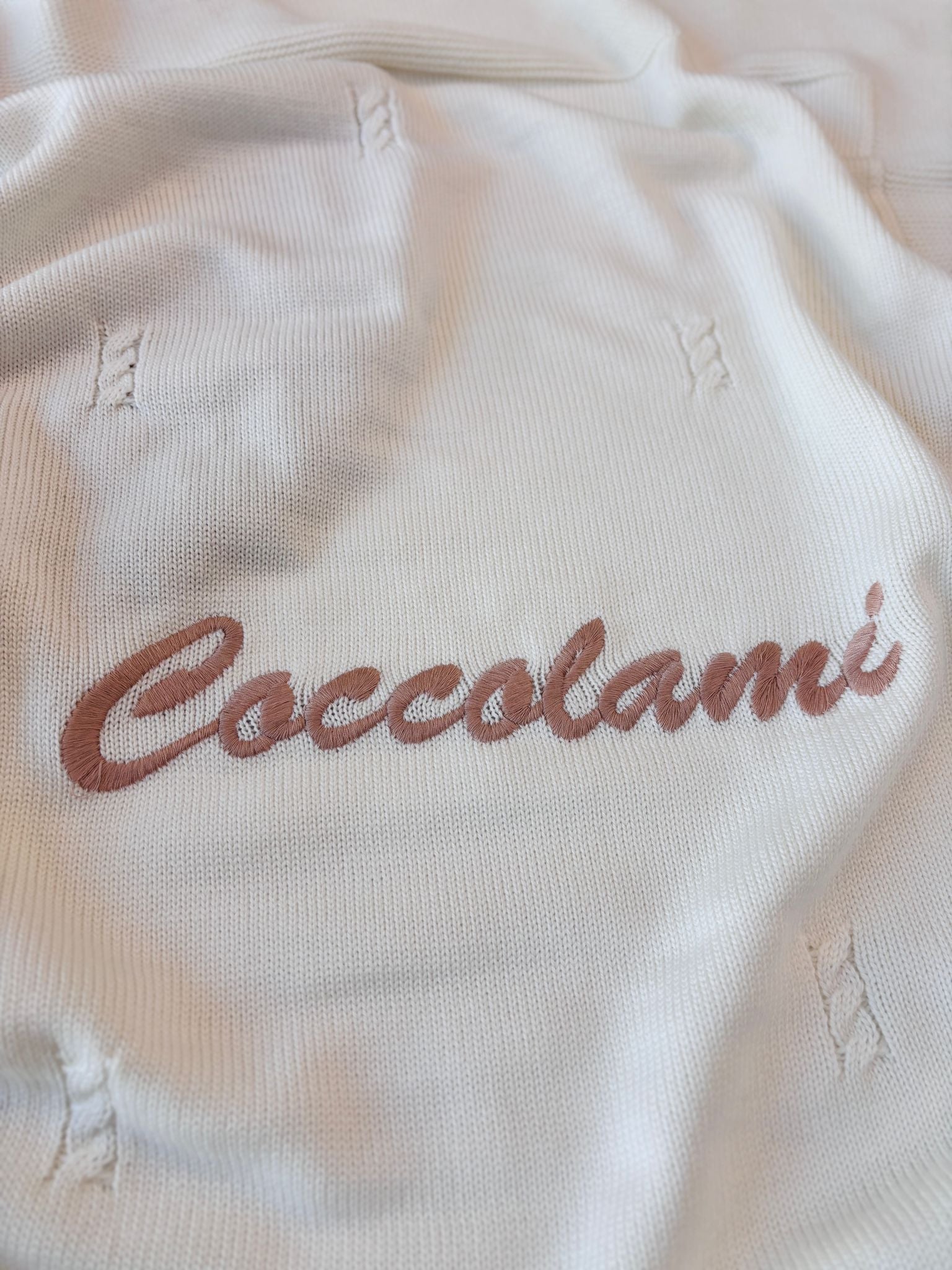 COPERTINA COCCOLAMI PURA LANA PANNA