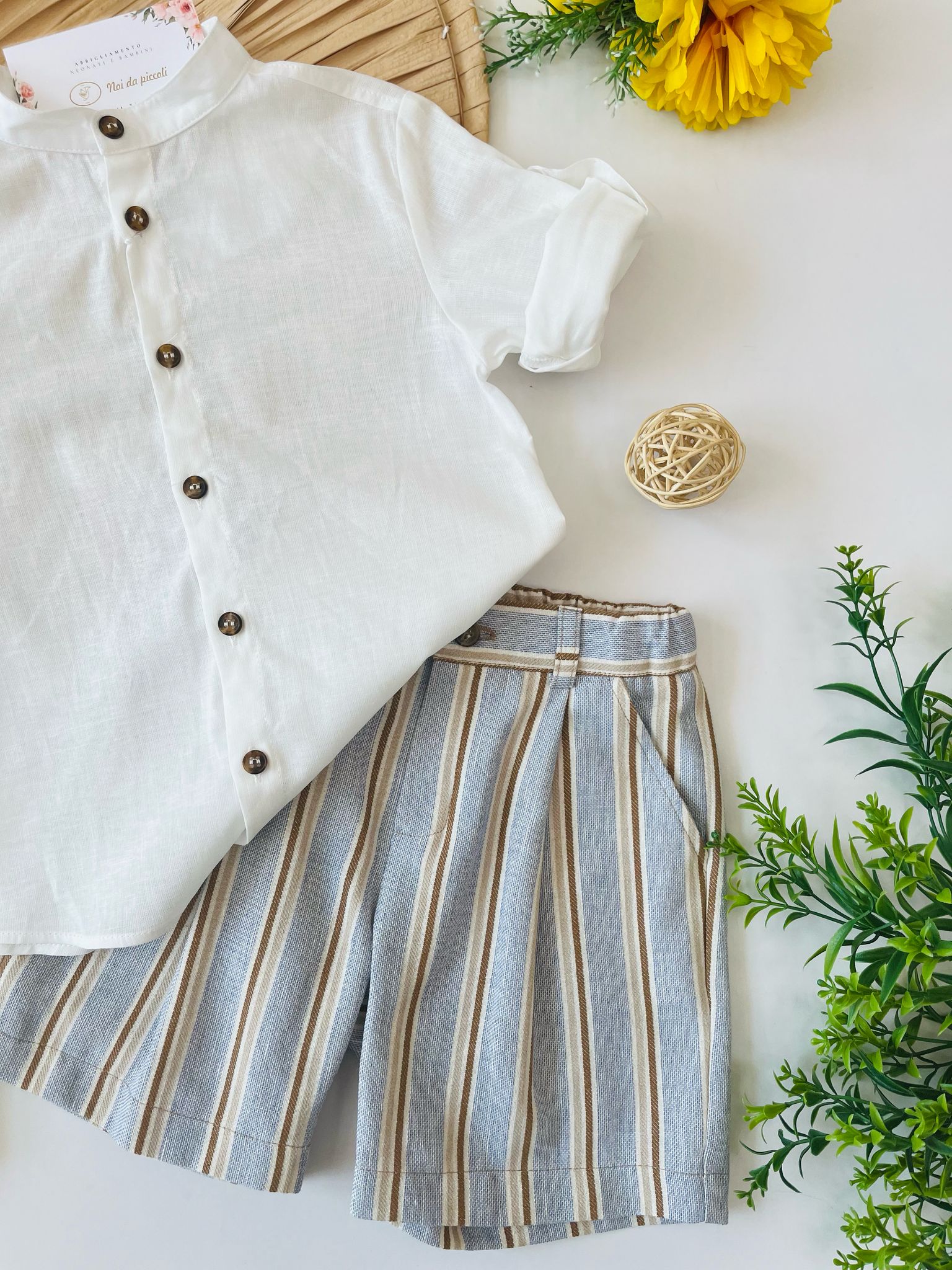 CASACCHINA E PANTALONE A RIGHE