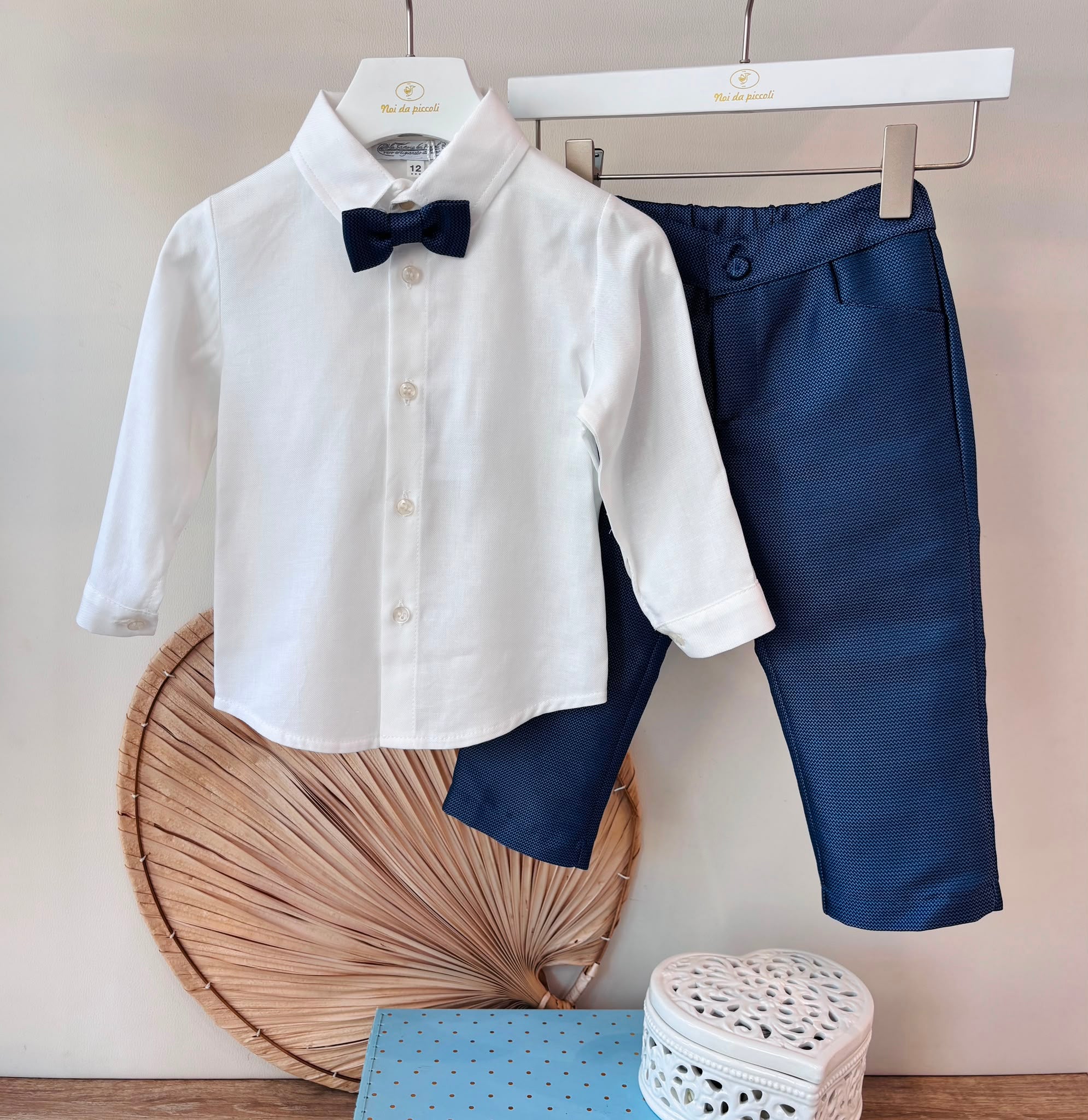 COMPLETO CERIMONIALE BLU E PANNA