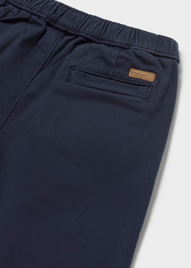 PANTALONE IN COTONE CALDO BLU