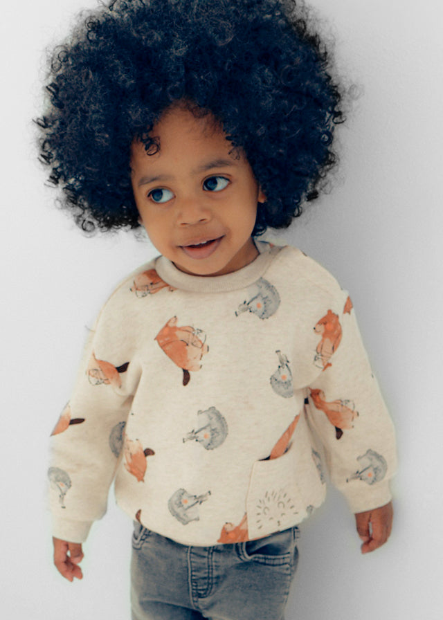 felpa IN COTONE CALDO BEIGE
