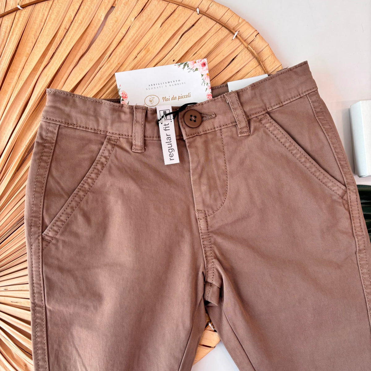 PANTALONE IN COTONE CALDO MARRONE