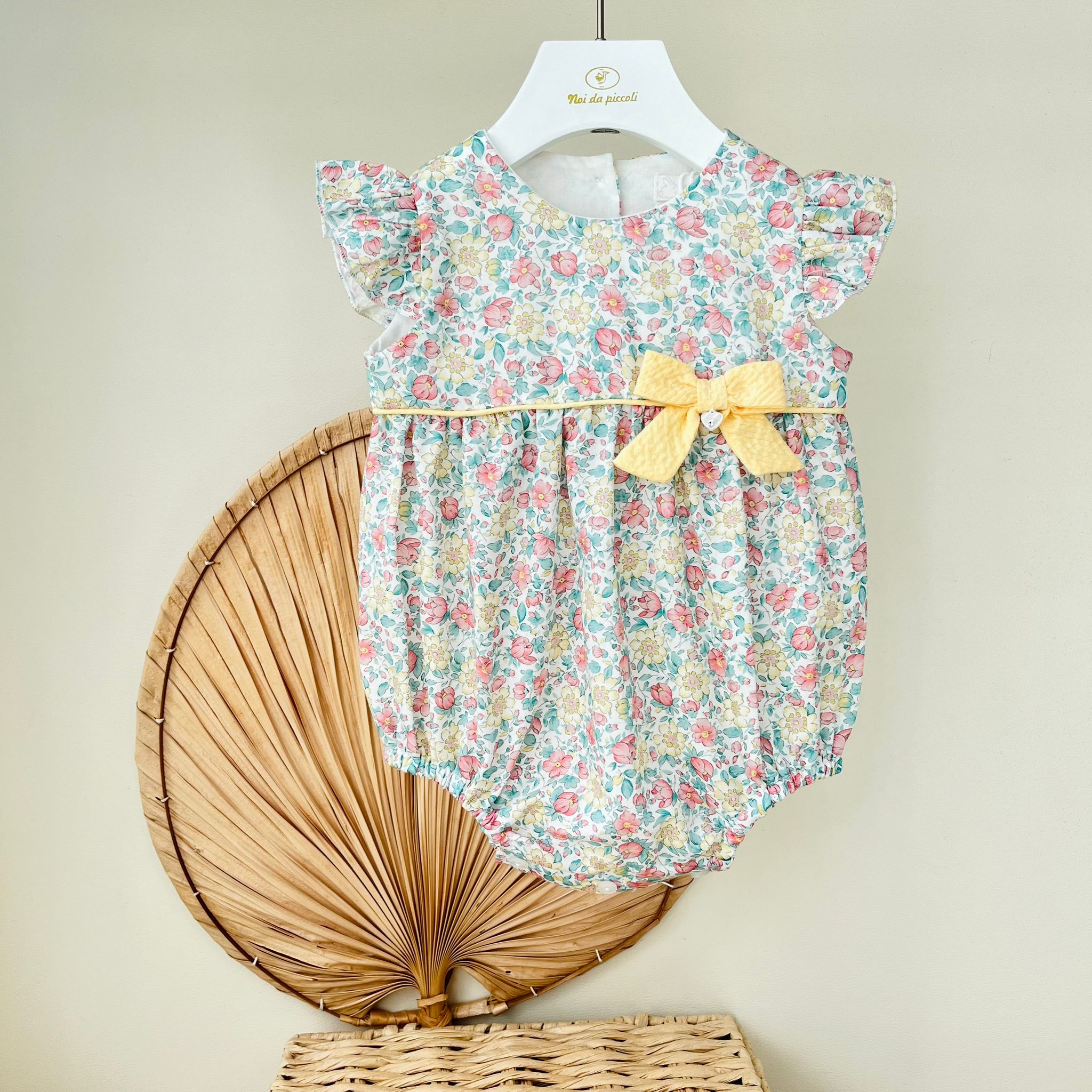 PAGLIACCETTO 100 % COTONE GIALLO FIORI