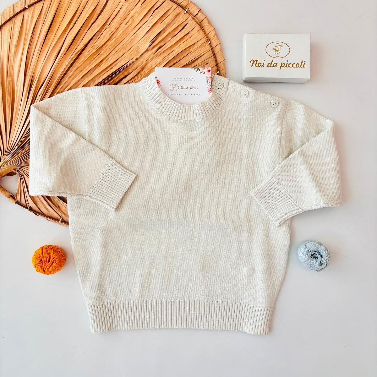 MAGLIONE IN COTONE CALDO BIANCO