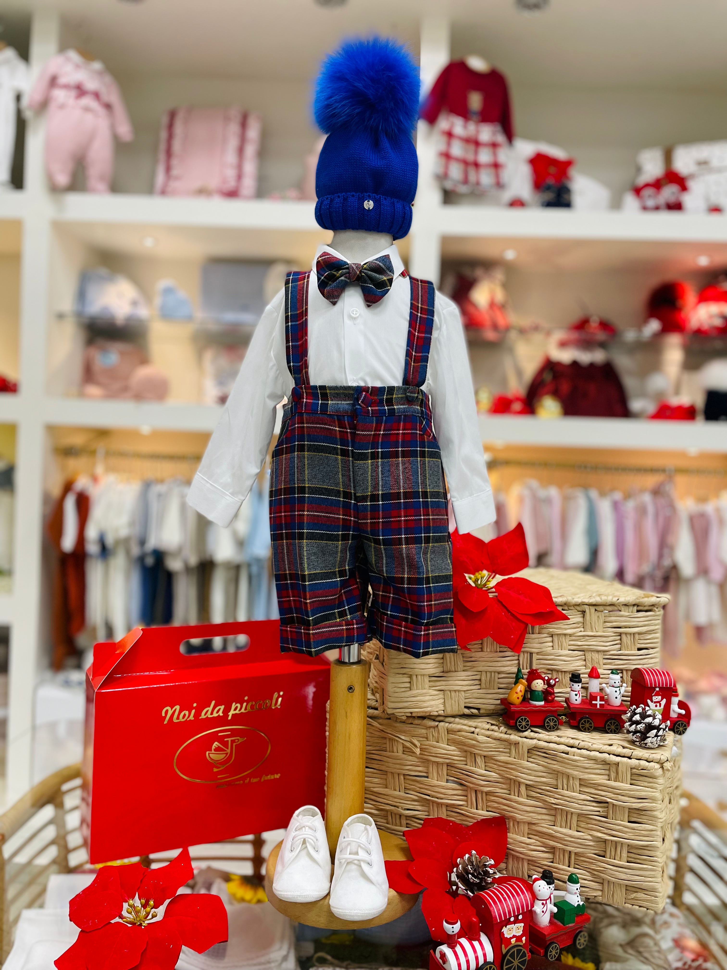 CAMICINA BIANCA CON SALOPETTE SCOZZESE NIGHT