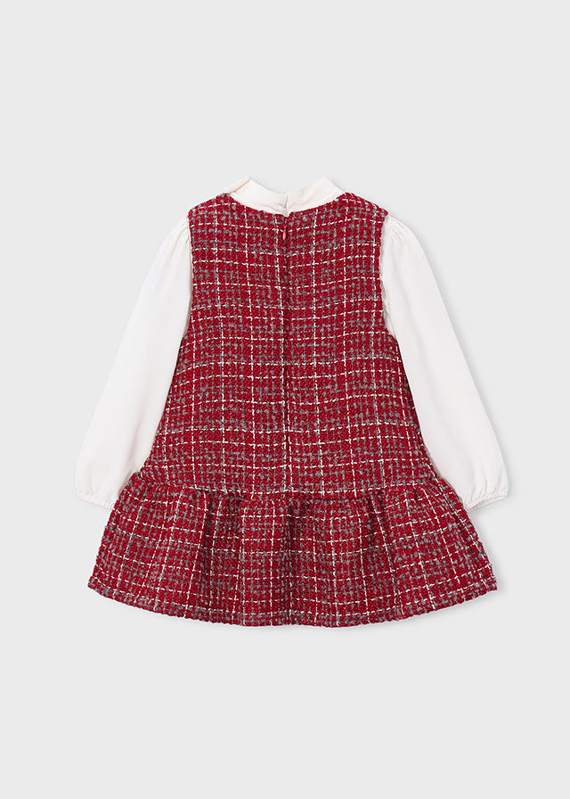 vestito IN COTONE CALDO ROSSO