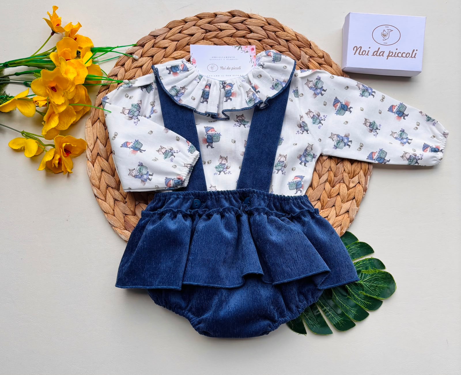 completo 2 pz FILATO CALDO BLU