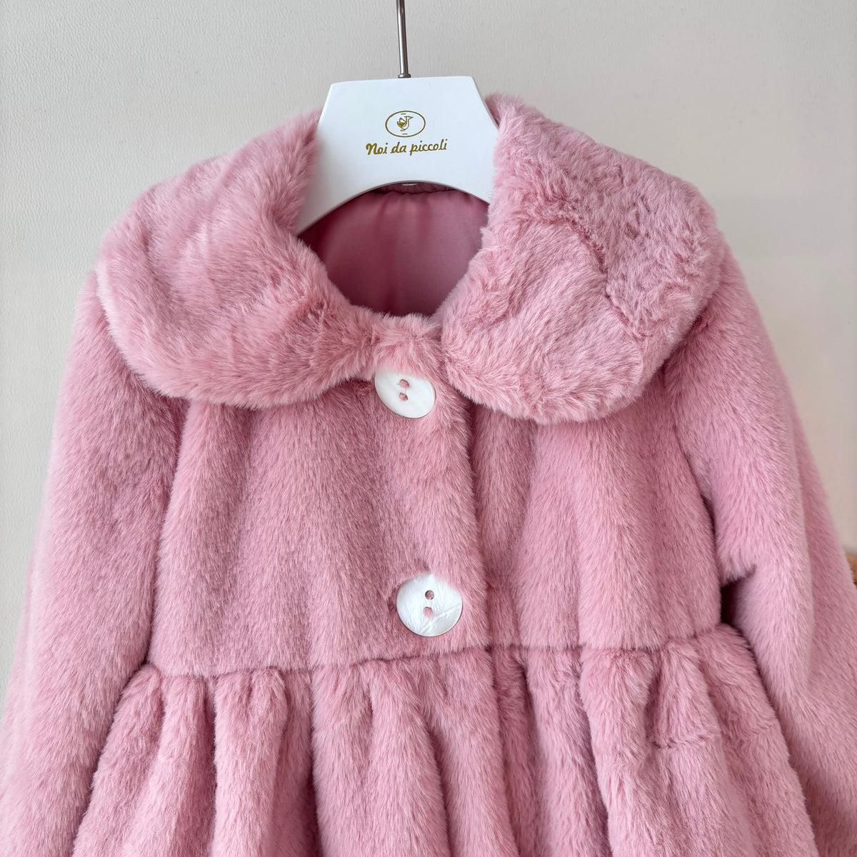 CAPPOTTO IN PELLICCETTA ROSA