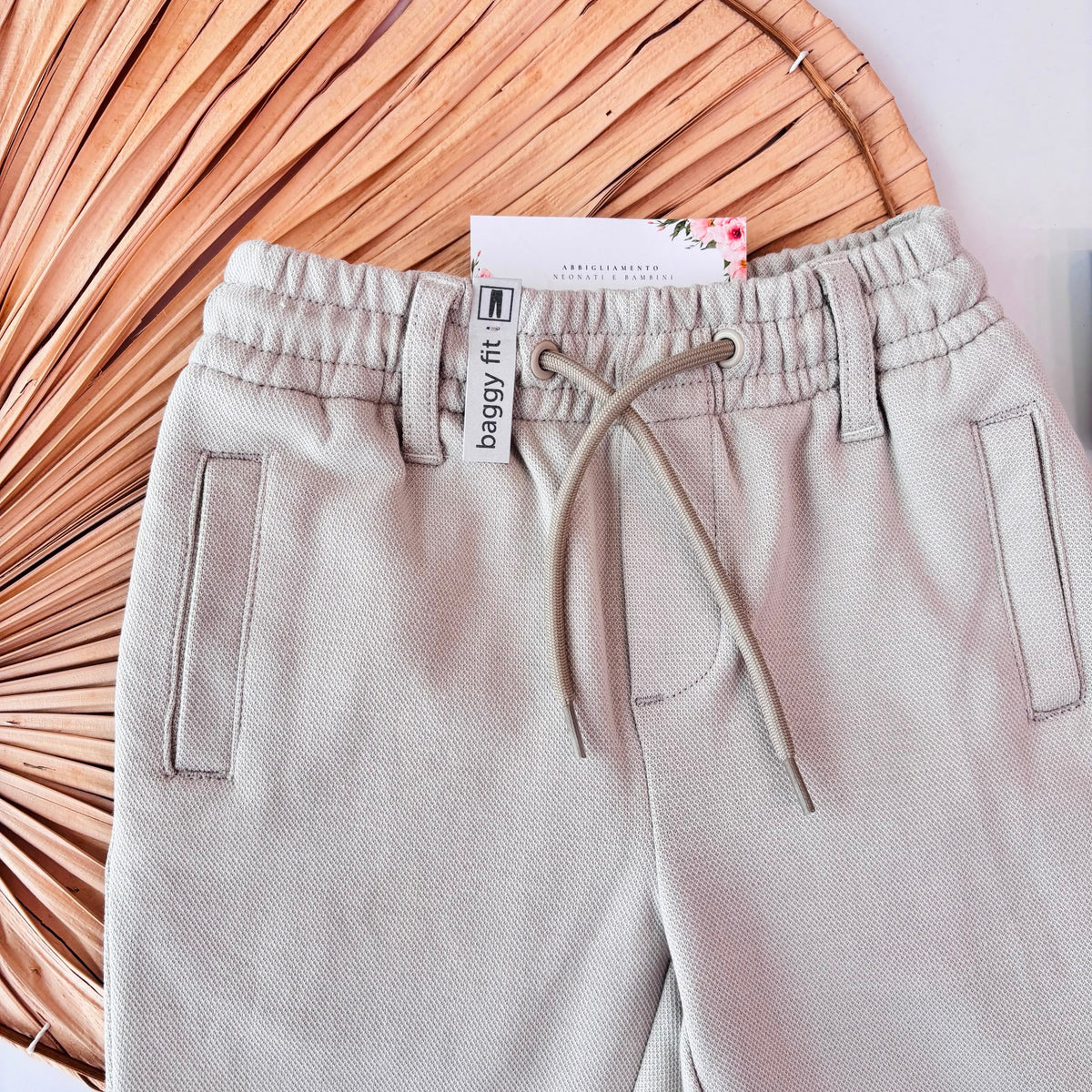 PANTALONE IN COTONE CALDO BEIGE