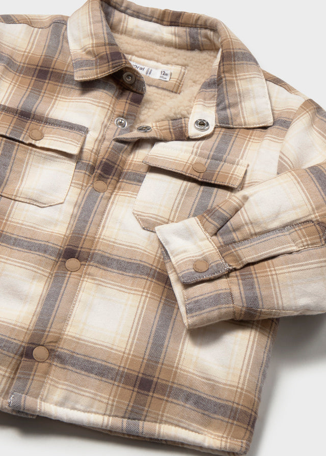 CAMICIA IN COTONE CALDO BEIGE