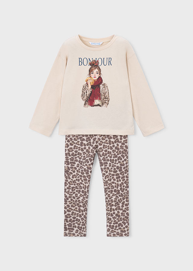 COMPLETO "BONJOUR " PANNA IN COTONE CALDO