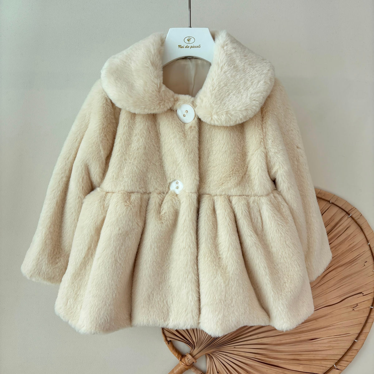 CAPPOTTO IN PELLICCETTA PANNA