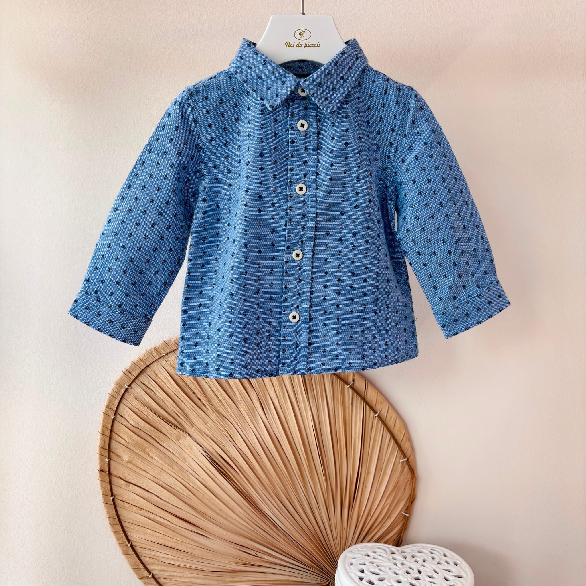 CAMICIA ELEGANTE IN COTONE CIELO