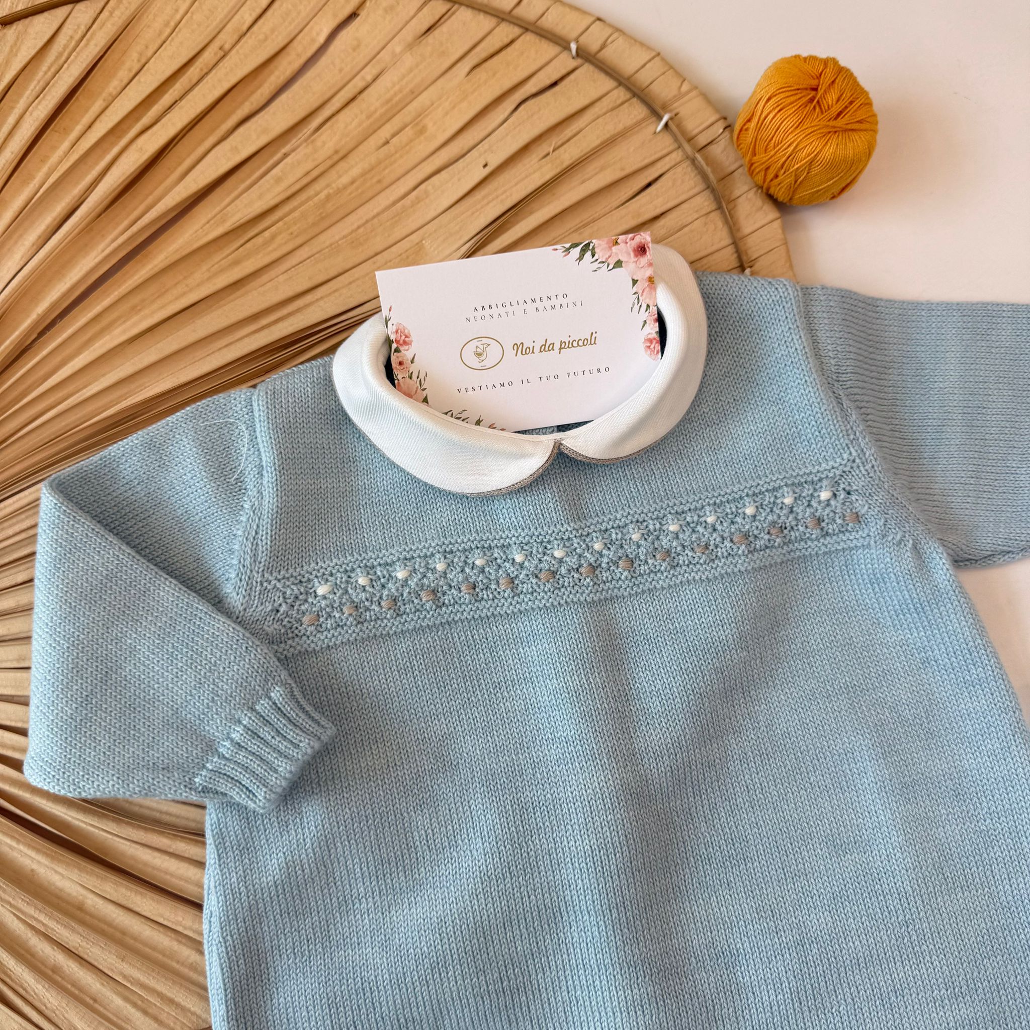 TUTINA CON BABBUCCE 100% PURA LANA MERINO EXTRAFINE POLVERE