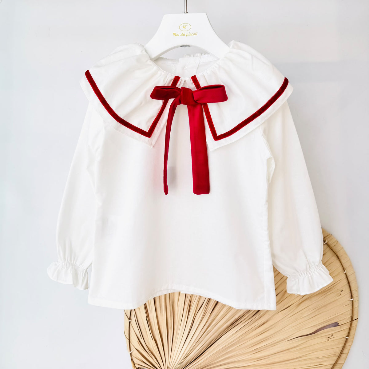 Blusa Con dettagli in velluto Rosso