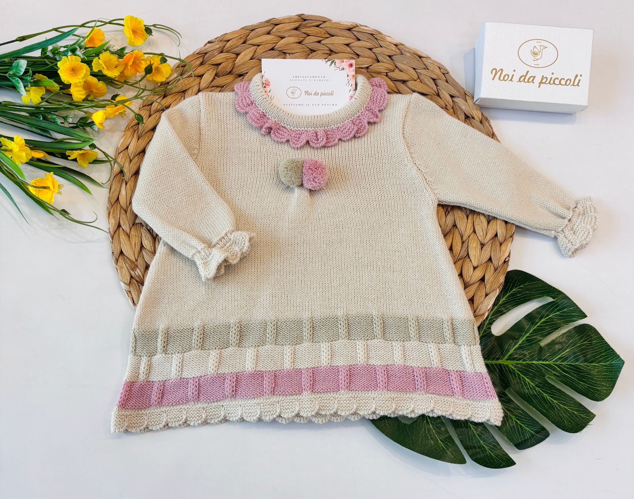 vestina FILATO CALDO BEIGE E ROSA