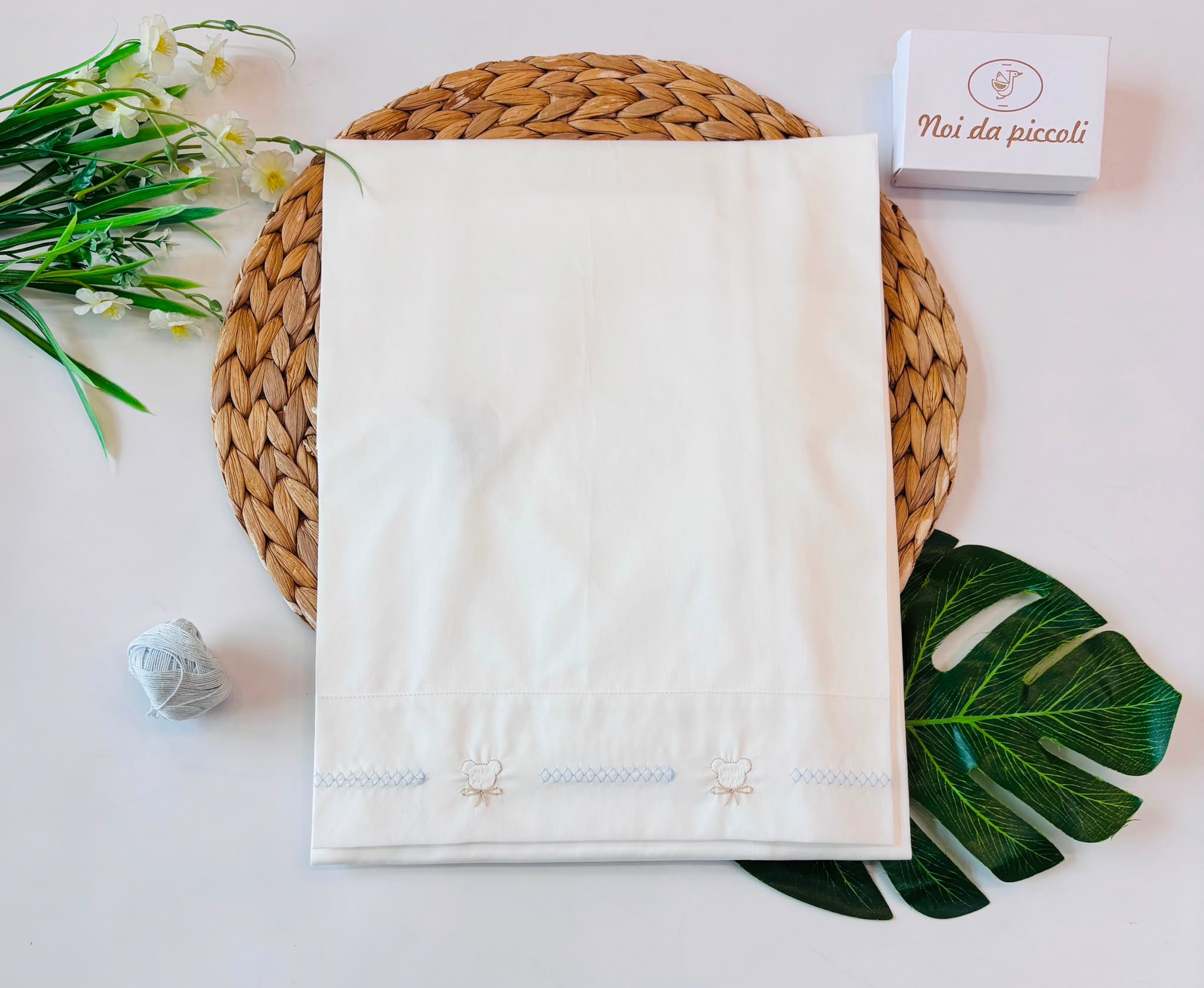 SET LENZUOLA 100% COTONE BIANCO