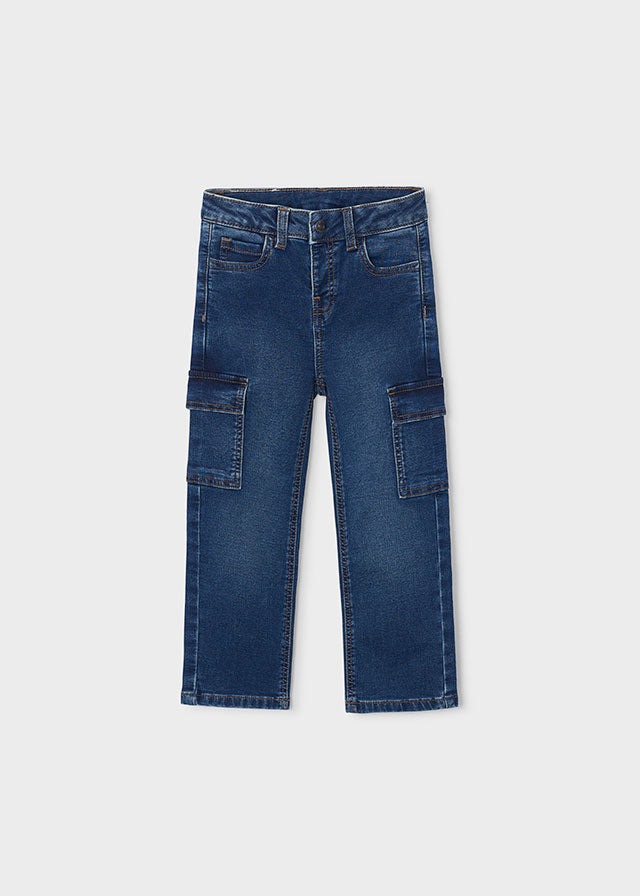 PANTALONE CARGO IN DENIM JEANS