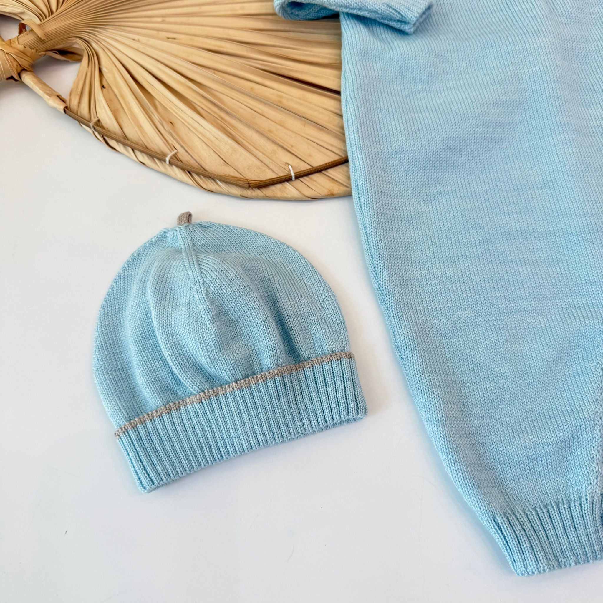 TUTINA CON PARURE 100% PURA LANA MERINO EXTRAFINE POLVERE
