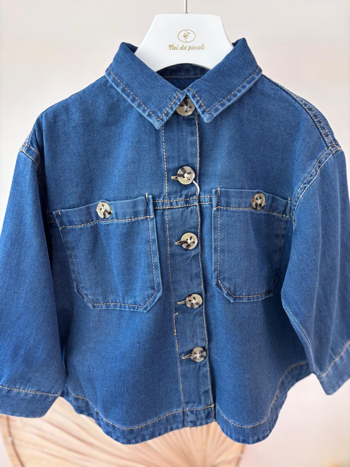 CAMICIA DI JEANS CON CHIUSURA FRONTALE