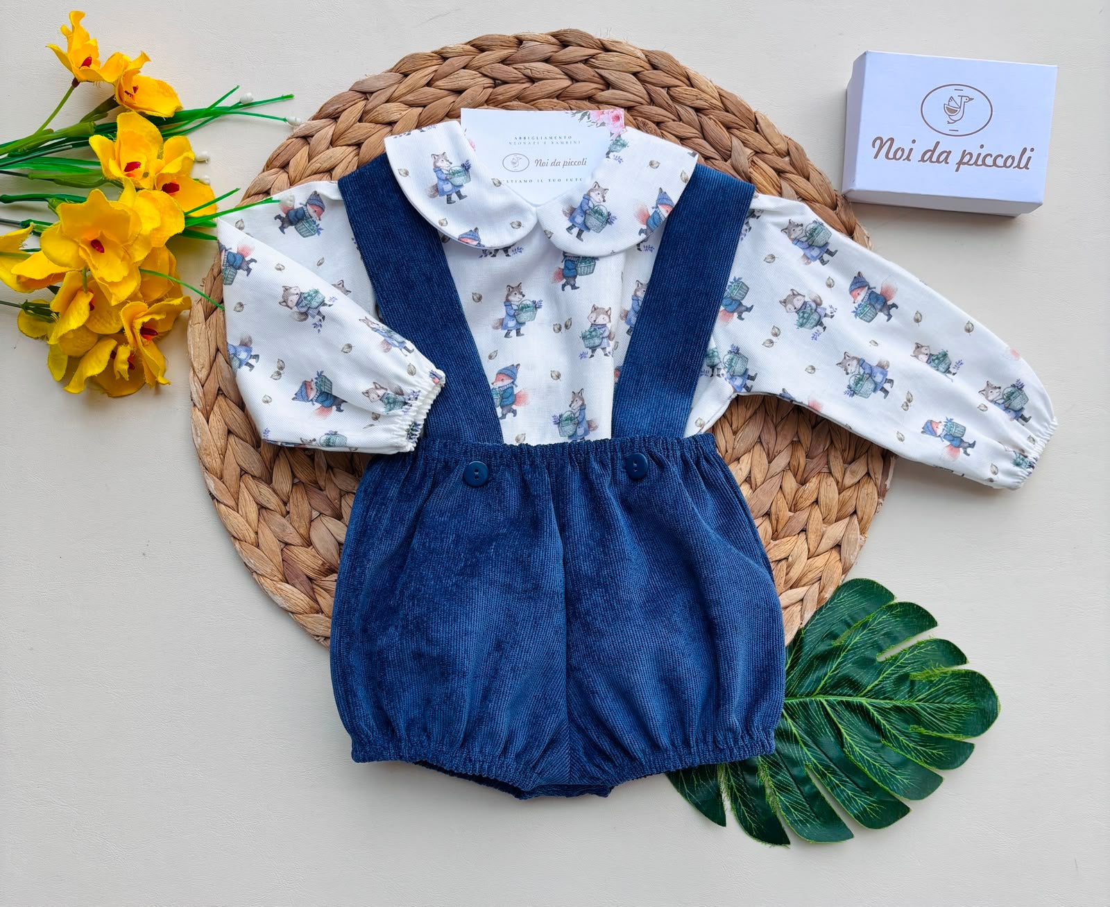 completo 2 pz FILATO CALDO BLU