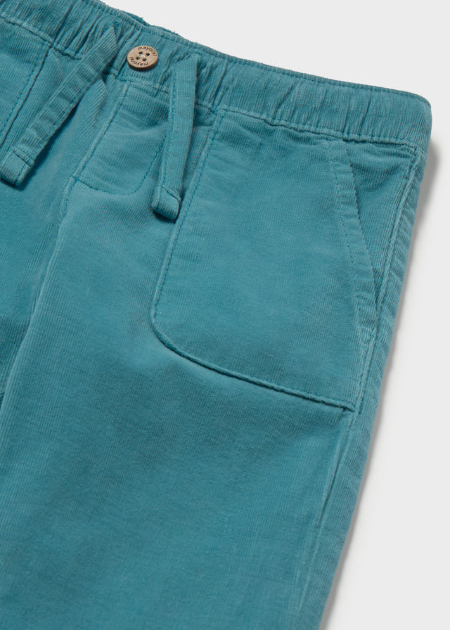 PANTALONE IN VELLUTO VERDE ACQUA