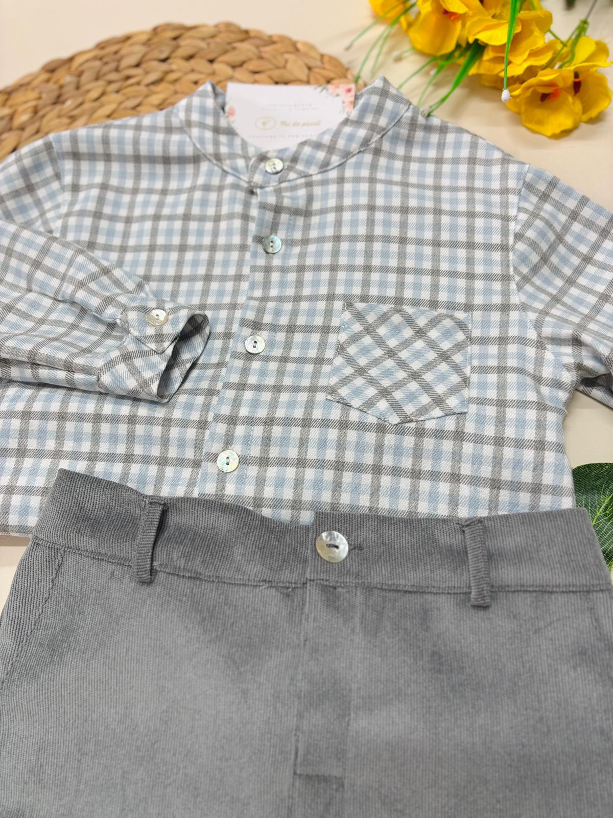 COMPLETO 2PZ COTONE CALDO GRIGIO
